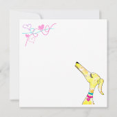 Kleurrijke Whimsical Greyhound Hond en Lady Bedankkaart (Achterkant)