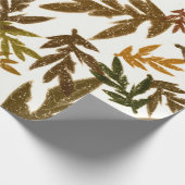 Kleurrijke Whimsical Herfst Herfst Roestige Blader Cadeaupapier (Hoek)