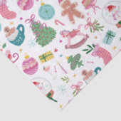 Kleurrijke Whimsical Kerstmis Tissuepapier (Detail)