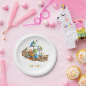 Kleurrijke Whimsical Mushroom Village Housewarming Papieren Bordje (Feest)