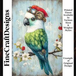 Kleurrijke Whimsical Punk Vogel Papegaai J9L Decou Tissuepapier