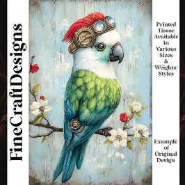 Kleurrijke Whimsical Punk Vogel Papegaai J9R Decou Tissuepapier