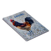 Kleurrijke Whimsical Rooster Boerderij Art Journal Notitieboek (Rechterzijde)