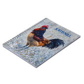 Kleurrijke Whimsical Rooster Boerderij Art Journal Notitieboek (Linkerzijde)