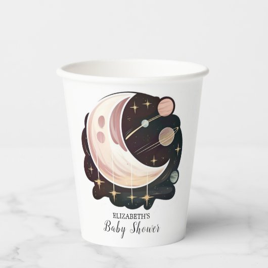 Kleurrijke Whimsical Stars Baby shower Papieren Bekers (Voorkant)