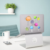 Kleurrijke Whimsical Vogels Sticker (Laptop op bureau)