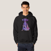 Kleurrijke Whippet Hoodie (Voorkant volledig)