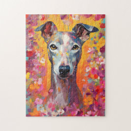Kleurrijke Whippet Legpuzzel