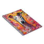 Kleurrijke Whippet Notitieboek (Rechterzijde)
