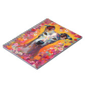 Kleurrijke Whippet Notitieboek (Linkerzijde)