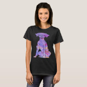 Kleurrijke Whippet T-shirt (Voorkant volledig)