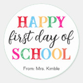 Kleurrijke White Board School Sticker (Voorkant)