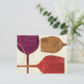 Kleurrijke wijn briefkaart (Staand voorkant)