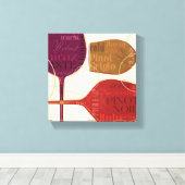 Kleurrijke wijn canvas afdruk (Insitu (Houten vloer))