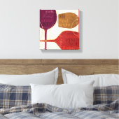 Kleurrijke wijn canvas afdruk (Insitu (Slaapkamer))