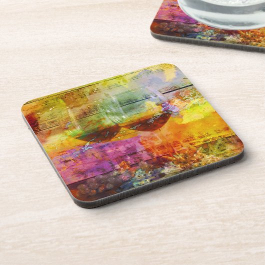 Kleurrijke wijn plastic onderzetters (Linkerzijde)