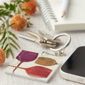 Kleurrijke wijn sleutelhanger (Voorkant Rechts)