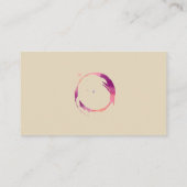 Kleurrijke wijnvlek visitekaartje (Achterkant)