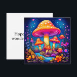 Kleurrijke Wild Mushrooms Illustratie Kaart<br><div class="desc">Dit wenskaart toont een beeld van paddenstoelen die in het wild groeien. Deze verjaardagskaart zou ideaal zijn voor oudere vrienden,  familie en collega's.</div>