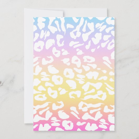 Kleurrijke Wild One Safari Dieren Verjaardag Kaart (Achterkant)