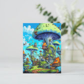 Kleurrijke Wild Psychedelic Mushrooms Woning Briefkaart (Staand voorkant)