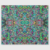 Kleurrijke Wild Psychedelic Swirls Patroon Cadeaupapier (Vlak)