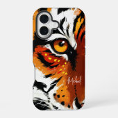 Kleurrijke Wild Tiger's Eye Phone Case iPhone 16 Hoesje (Achterkant)