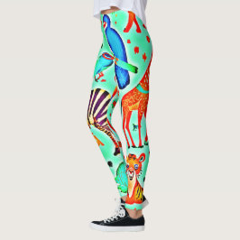 Kleurrijke Wild Wonder Animal Kingdom Leggings