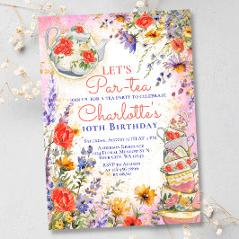 Kleurrijke Wildbloemen Bloemen Bloemen Par Tea Par Kaart