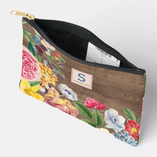 Kleurrijke Wildbloemen bloemenboeket kunst patroon Etui (Open)