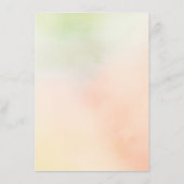 Kleurrijke Wildbloemen Elegant Wedding Menu (Achterkant)