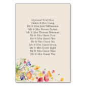 Kleurrijke Wildbloemen Elegante Beige Bruiloft Kaart (Achterkant)