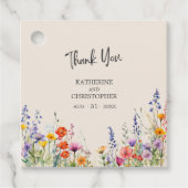 Kleurrijke Wildbloemen Elegante bruiloft dank u Bedankjes Labels (Voorkant)