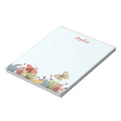 Kleurrijke Wildbloemen en Vlinders Notitieblok (Linkerzijde)