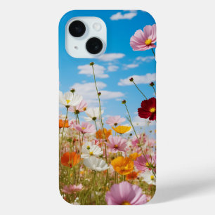 Kleurrijke Wildbloemen in de lente iPhone 15 Case