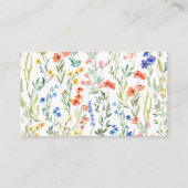 Kleurrijke Wildbloemen — Kaart met Shower Enclosur (Achterkant)