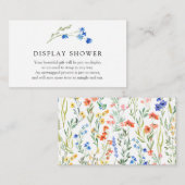 Kleurrijke Wildbloemen — Kaart met Shower Enclosur (Voorkant / Achterkant)