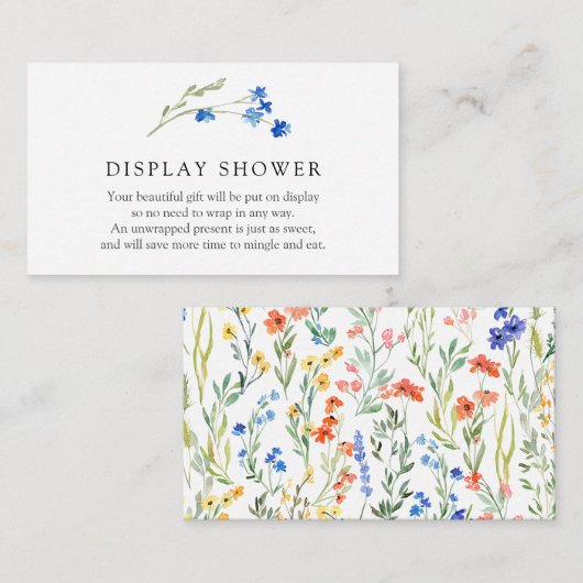 Kleurrijke Wildbloemen — Kaart met Shower Enclosur (Voorkant / Achterkant)