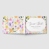 Kleurrijke Wildbloemen Lente Bloei Tuin Bruiloft Gastenboek (Volledig)