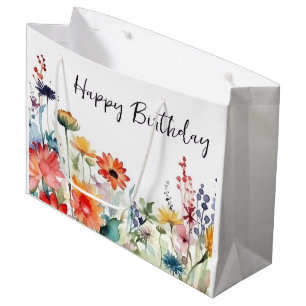 Kleurrijke Wildbloemen Levendige bloemen Verjaarda Groot Cadeauzakje