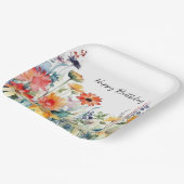 Kleurrijke Wildbloemen Levendige bloemen Verjaarda Papieren Bordje (Gebogen)