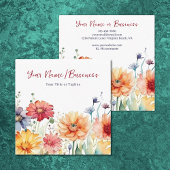 Kleurrijke Wildbloemen Levendige bloementuin Bloem Vierkante Visitekaartje