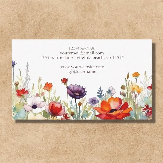 Kleurrijke Wildbloemen Levendige bloementuin Bloem Visitekaartje