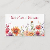Kleurrijke Wildbloemen Levendige bloementuin Bloem Visitekaartje (Voorkant)