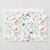 Kleurrijke Wildbloemen Paasbrunch & Eierjacht Kaart (Achterkant)