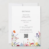 Kleurrijke wilde bloem alles in één bruiloft kaart (Achterkant)