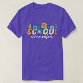 Kleurrijke wilde bloem als waardering voor de scho t-shirt