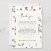 Kleurrijke wilde bloem bedankkaart (Voorkant)