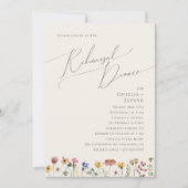 Kleurrijke wilde bloem | Beenhoorndiner Kaart (Voorkant)