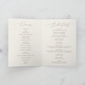 Kleurrijke wilde bloem | Beige Folded Wedding Prog Programma (Binnen)